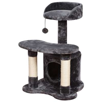 small large size dark grey high quality pet scratcher house tower condo cat trees