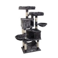 Certificated Big Scratching Furniture Playhouse Condo Cat Trees Tower For Kittens