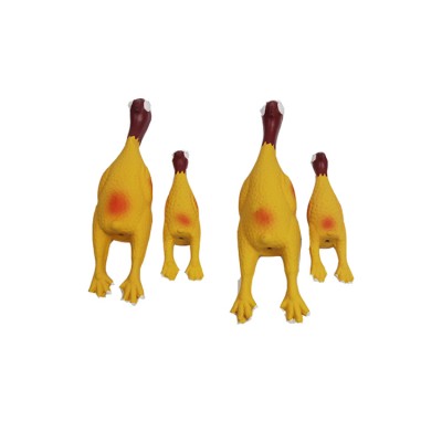 Pet Screaming Rubber Chicken,Latex Chicken Squeakers Chew Dog Toy