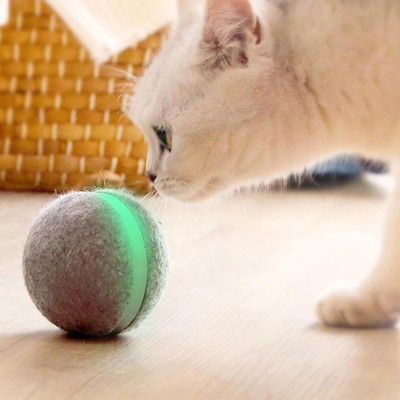 Magic Automatic Wicked Ball Chew Plush Floor Clean Toys Roller Ball Dog Cat Toy Activation Electric Pet Automatic Pet Ball