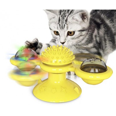 Pet Supplies Amazon Hot Style Rotating Windmill Cat Toys To Turn The Wheel To Tickle Cat Toys To Scratch Hair