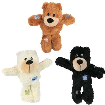 Manufacturer wholesale stuffed squeaky chew plush brown pet dog bear toys